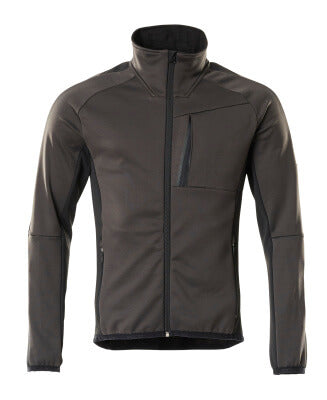 Fleecejacke mit Reißverschluss – dunkelanthrazit/schwarz