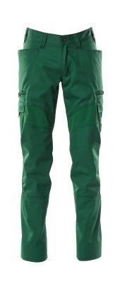 Hose, Schenkeltaschen, Stretch-Einsätze – grün