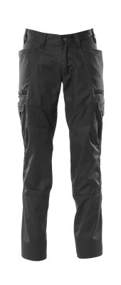 Hose, Schenkeltaschen, Stretch-Einsätze – schwarz