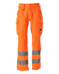 Hose, Schenkeltaschen, einfarbig – hi-vis orange