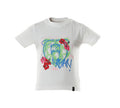 T-Shirt für Kinder, mit Druck – weiss