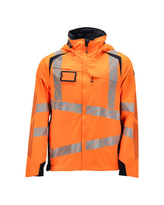 Hard Shell Jacke mit leichtem Futter – hi-vis orange/schwarzblau