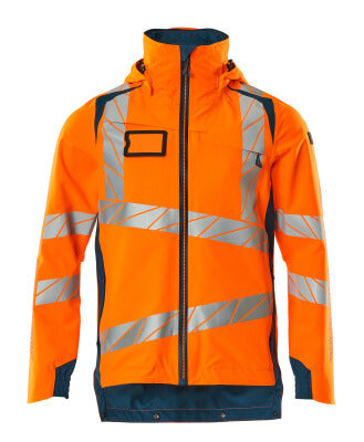 Hard Shell Jacke mit leichtem Futter – hi-vis orange/dunkelpetroleum