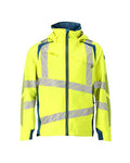 Hard Shell Jacke mit leichtem Futter – hi-vis gelb/dunkelpetroleum