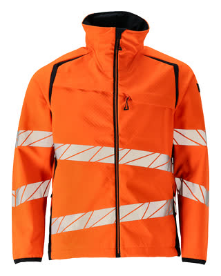 Softshelljacke – hi-vis orange/schwarzblau