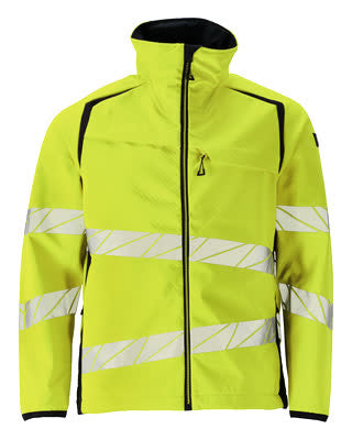 Softshelljacke – hi-vis gelb/schwarzblau