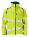 Softshelljacke – hi-vis gelb/dunkelpetroleum