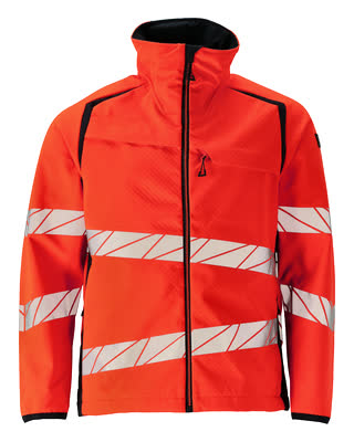 Softshelljacke – Hi-vis rot/schwarzblau