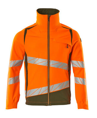 Jacke, ULTIMATE STRETCH – hi-vis orange/moosgrün
