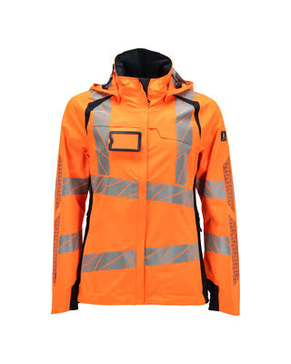 Hard Shell Jacke, Damen, leichtem Futter – hi-vis orange/schwarzblau