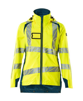Hard Shell Jacke, Damen, leichtem Futter – hi-vis gelb/dunkelpetroleum