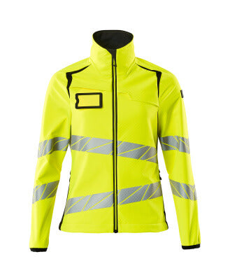 Softshelljacke, Damenpassform – hi-vis gelb/schwarz