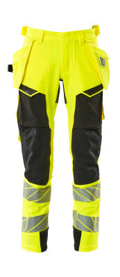 Hose mit Hängetaschen, ULTIMATE STRETCH – hi-vis gelb/schwarz