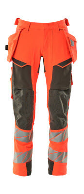Hose mit Hängetaschen, ULTIMATE STRETCH – hi-vis rot/dunkelanthrazit