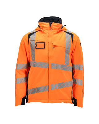 Winterjacke CLIMASCOT®, geringes Gewicht – hi-vis orange/schwarzblau