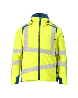 Winterjacke CLIMASCOT®, geringes Gewicht – hi-vis gelb/dunkelpetroleum