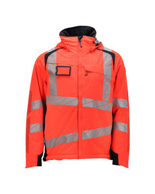 Winterjacke CLIMASCOT®, geringes Gewicht – Hi-vis rot/schwarzblau