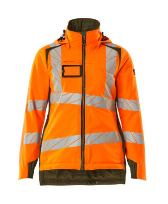 Winterjacke CLIMASCOT®, Damen – hi-vis orange/moosgrün