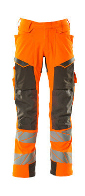 Hose mt Knietaschen, ULTIMATE STRETCH – hi-vis orange/dunkelanthrazit