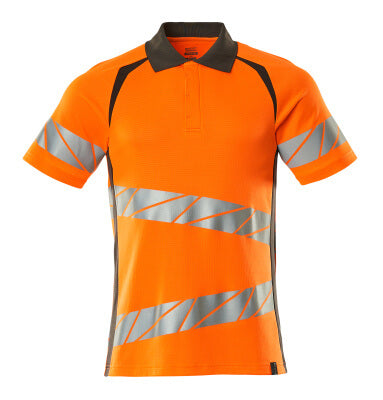 Polo-Shirt, moderne Passform – hi-vis orange/dunkelanthrazit