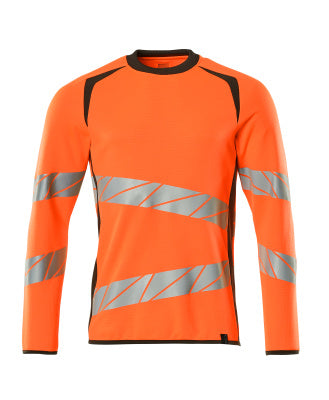 Sweatshirt, moderne Passform – hi-vis orange/dunkelanthrazit