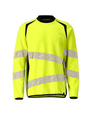 Sweatshirt, moderne Passform – hi-vis gelb/schwarz