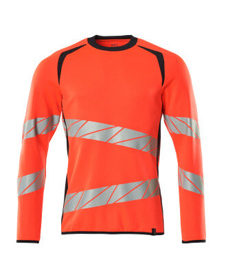 Sweatshirt, moderne Passform – Hi-vis rot/schwarzblau