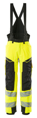 Winterhose mit Knietaschen, CLIMASCOT® – hi-vis gelb/schwarz