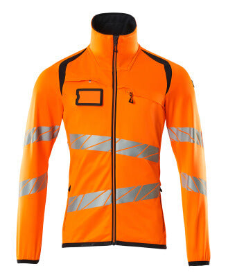 Fleecejacke mit Reißverschluss – hi-vis orange/schwarzblau