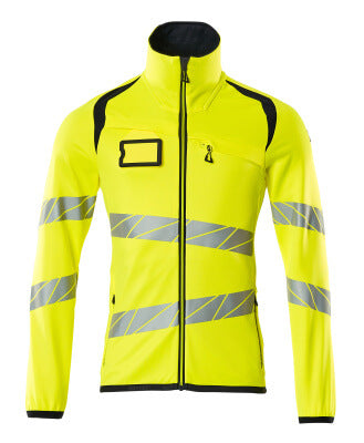 Fleecejacke mit Reißverschluss – hi-vis gelb/schwarzblau