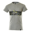 T-Shirt mit Druck – grau/hi-vis gelb