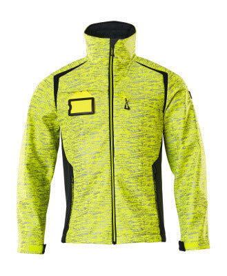 Softshelljacke mit Reflexeffekte – hi-vis gelb/schwarzblau