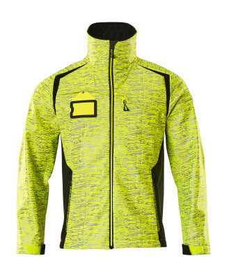 Softshelljacke mit Reflexeffekte – hi-vis gelb/schwarz