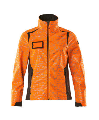 Softshelljacke, Reflexeffekte, Damen – hi-vis orange/dunkelanthrazit