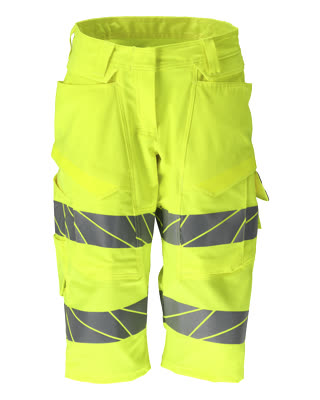 Shorts, Damenpassform, DIAMOND, Stretch – hi-vis gelb