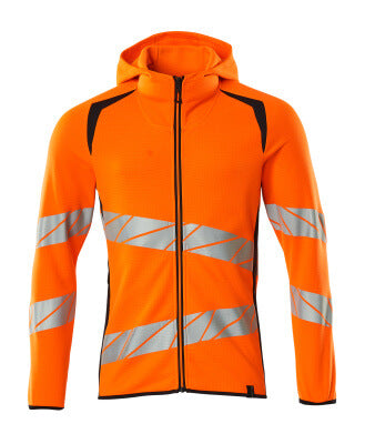 Sweatshirt mit Kapuze, moderne Passform – hi-vis orange/schwarzblau