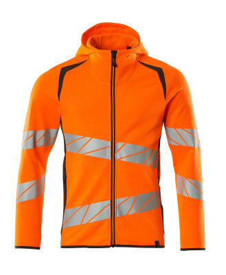 Sweatshirt mit Kapuze, moderne Passform – hi-vis orange/dunkelanthrazit