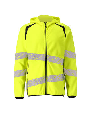 Sweatshirt mit Kapuze, moderne Passform – hi-vis gelb/schwarzblau