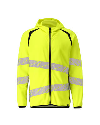 Sweatshirt mit Kapuze, moderne Passform – hi-vis gelb/schwarz