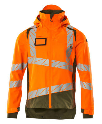 Hard Shell Jacke mit leichtem Futter – hi-vis orange/moosgrün