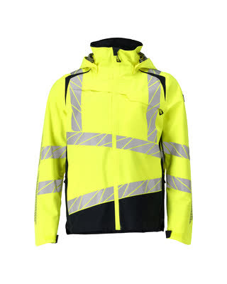 Hard Shell Jacke mit leichtem Futter – hi-vis gelb/schwarzblau