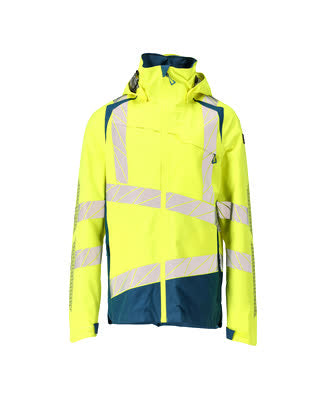 Hard Shell Jacke mit leichtem Futter – hi-vis gelb/dunkelpetroleum