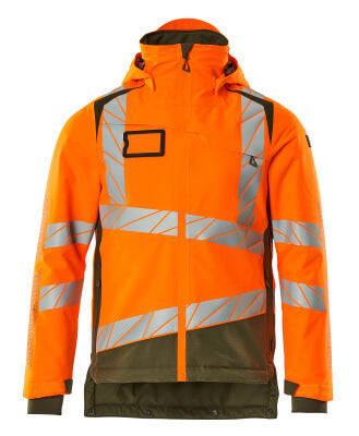 Winterjacke mit CLIMASCOT®-Futter – hi-vis orange/moosgrün