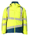 Winterjacke mit CLIMASCOT®-Futter – hi-vis gelb/dunkelpetroleum