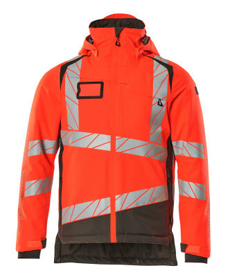 Winterjacke mit CLIMASCOT®-Futter – hi-vis rot/dunkelanthrazit