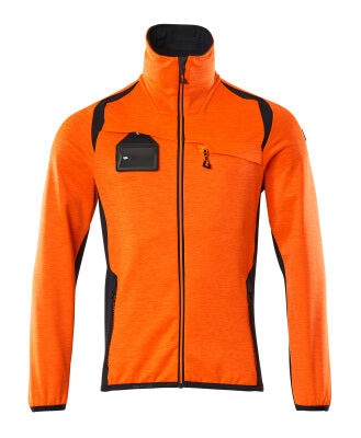 Fleecejacke mit Reißverschluss – hi-vis orange/schwarzblau