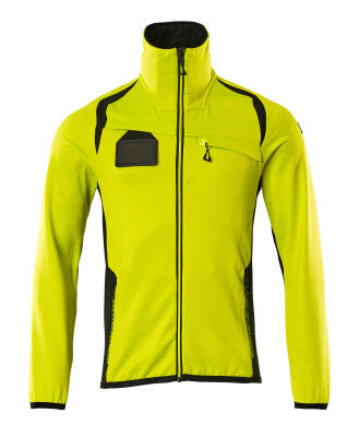 Fleecejacke mit Reißverschluss – hi-vis gelb/schwarz