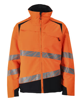 Winterjacke mit CLIMASCOT®-Futter – hi-vis orange/schwarzblau