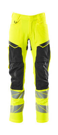 Hose mit Knietaschen, ULTIMATE STRETCH – hi-vis gelb/schwarz
