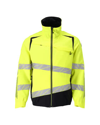 Jacke, Stretch-Einsätze – hi-vis gelb/schwarzblau